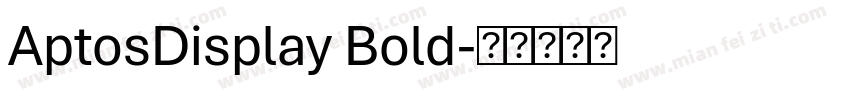 AptosDisplay Bold字体转换